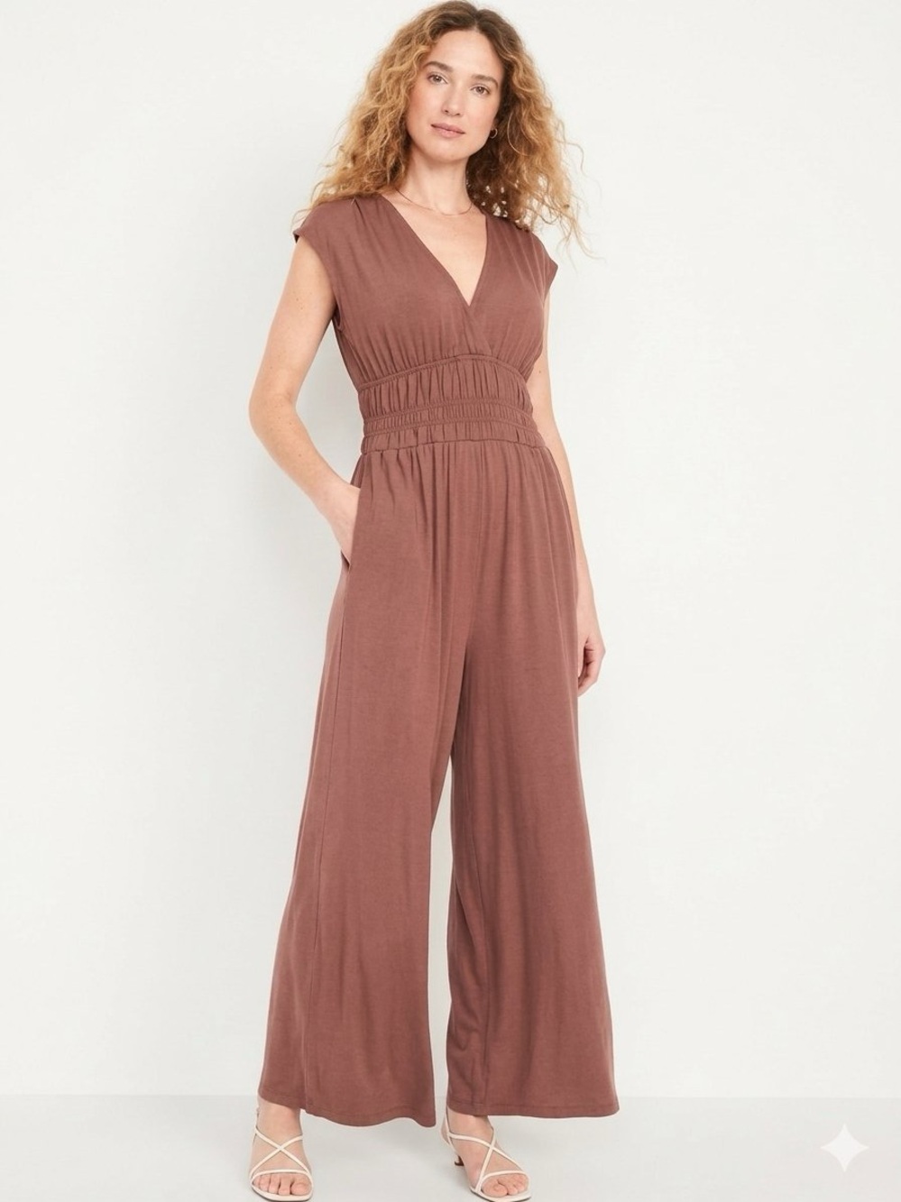 Old Navy Waist Defined Wide Leg Jumpsuit Women 4X Plus Size BBW Streetwear Y2K